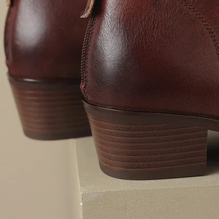 Women's Pointed Toe Ankle Boot Trainers – Vegan Leather, Low Heel
