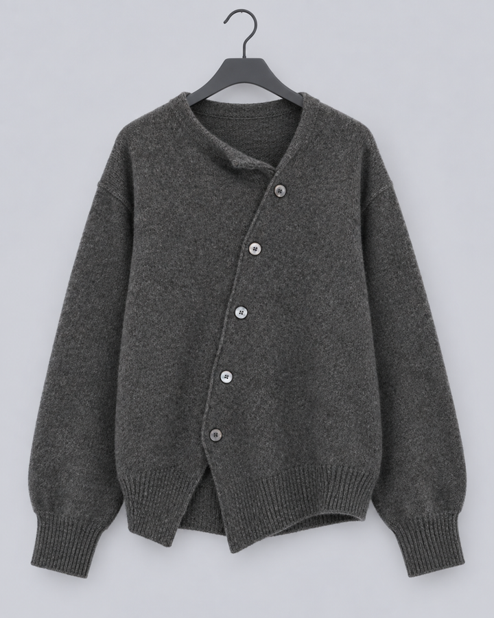 Women's 100% Cashmere Knitted Jumper | Front Button Pullover