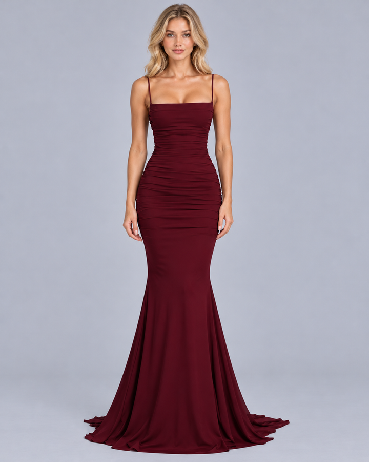 Women's Mermaid Maxi Dress with Spaghetti Straps