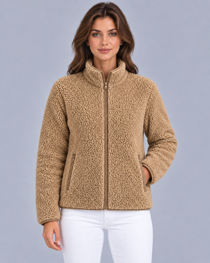 Women's Sherpa Jacket with Zip Pockets