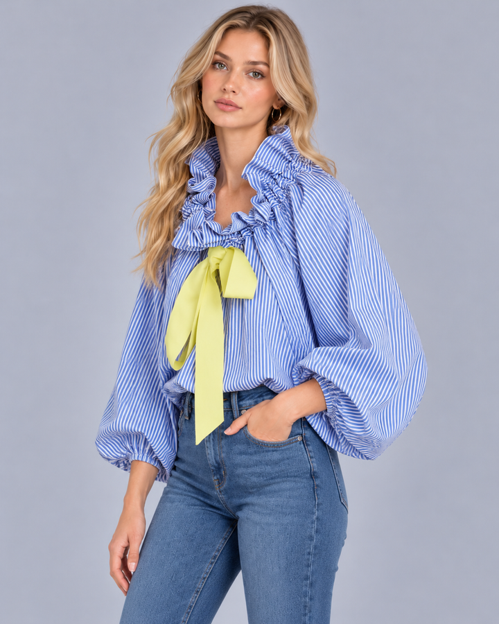 Women's Puff Sleeve Bow Blouse
