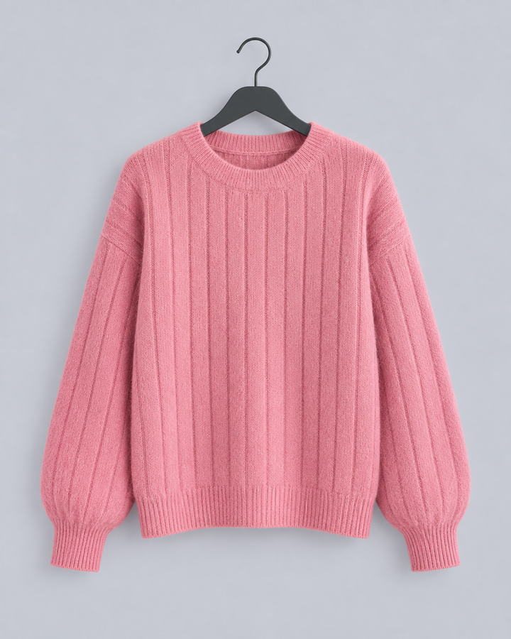 Women's Cashmere Ribbed Crew Neck Jumper