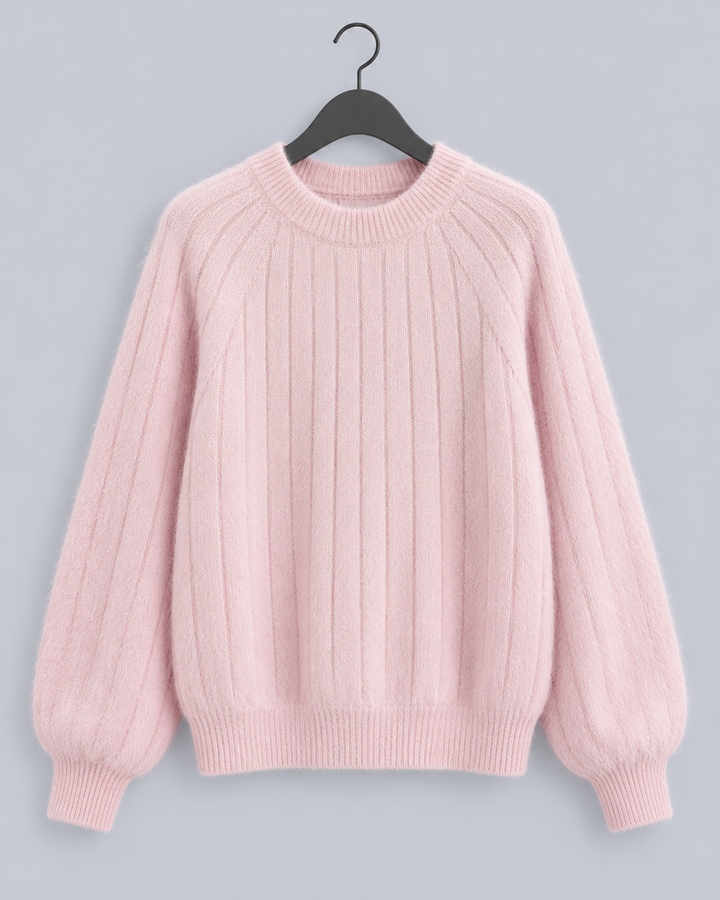 Women's Cashmere Ribbed Crew Neck Jumper