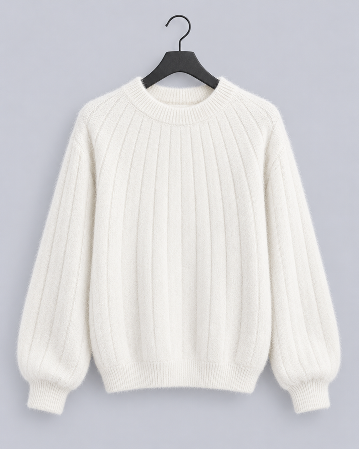 Women's Cashmere Ribbed Crew Neck Jumper