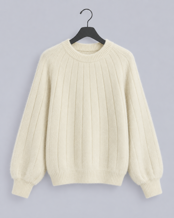 Women's Cashmere Ribbed Crew Neck Jumper