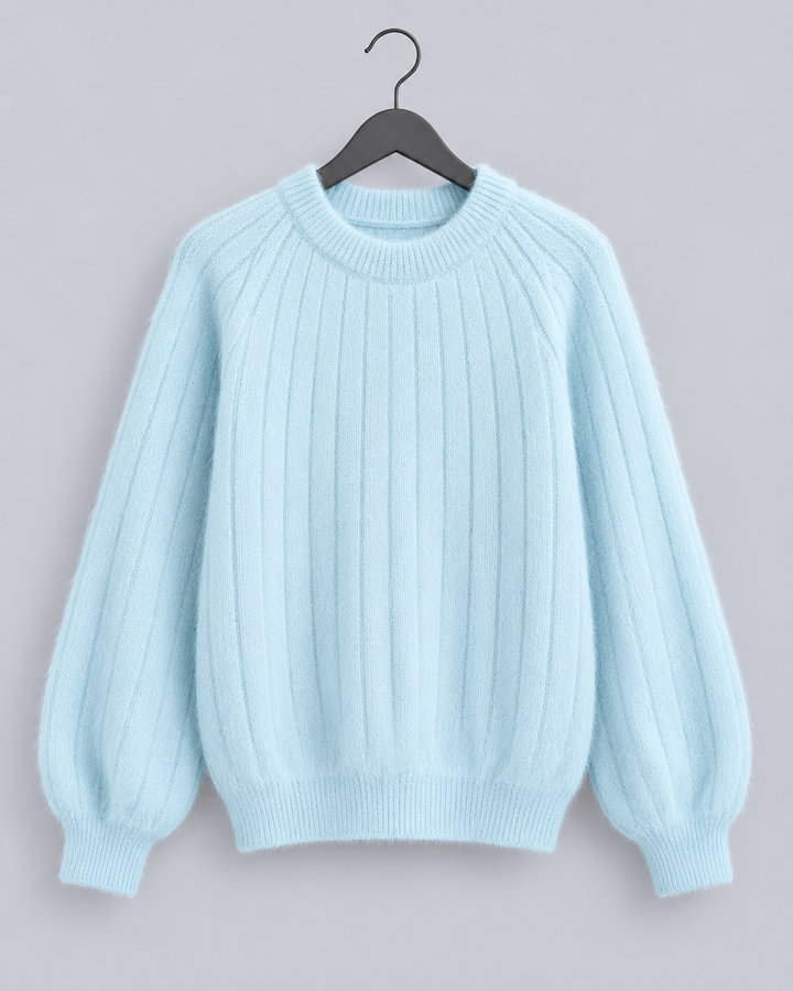 Women's Cashmere Ribbed Crew Neck Jumper