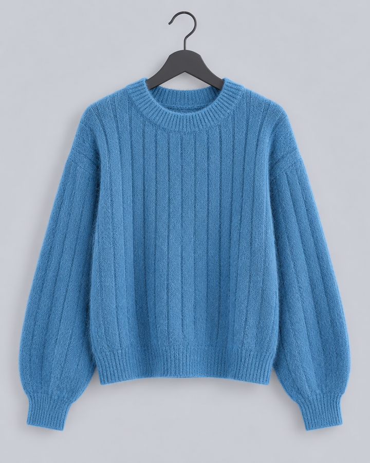 Women's Cashmere Ribbed Crew Neck Jumper