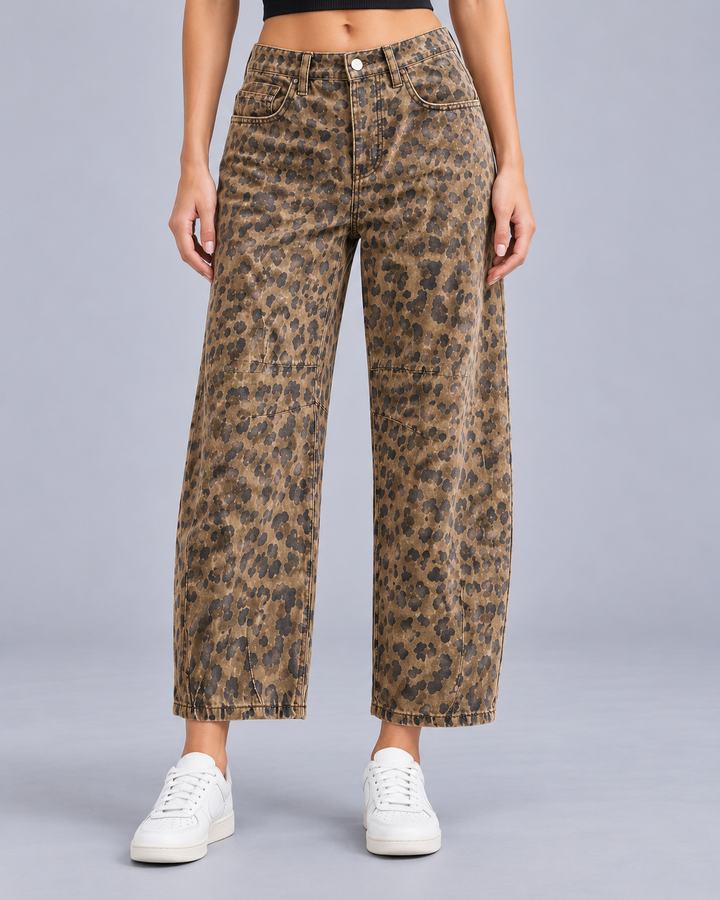 Women's Mid Rise Barrel Leg Jeans