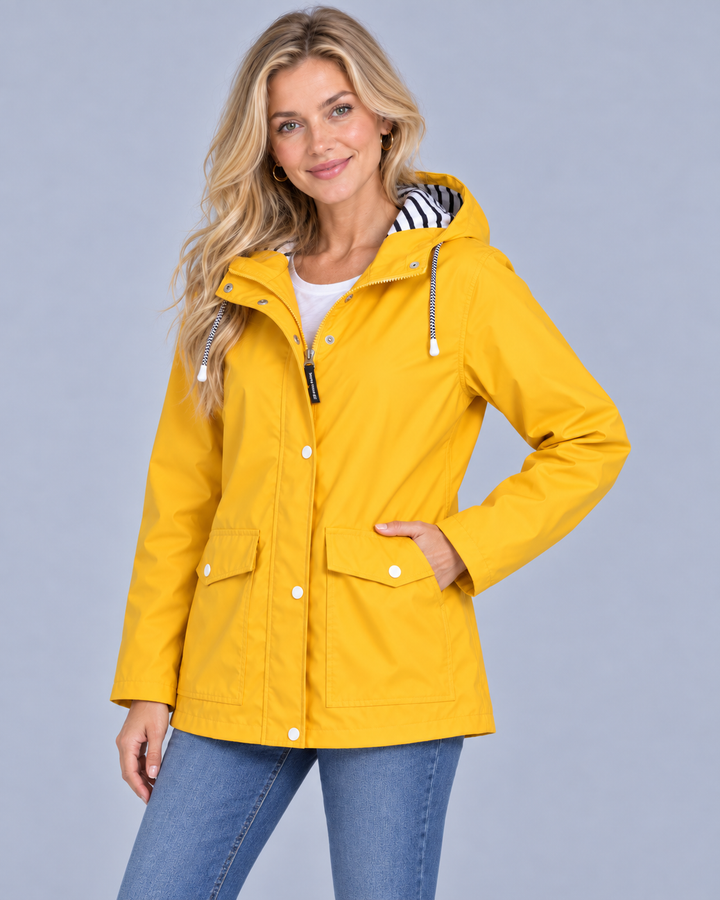 Women's Waterproof Rain Jacket | Wind-resistant with Adjustable Hood