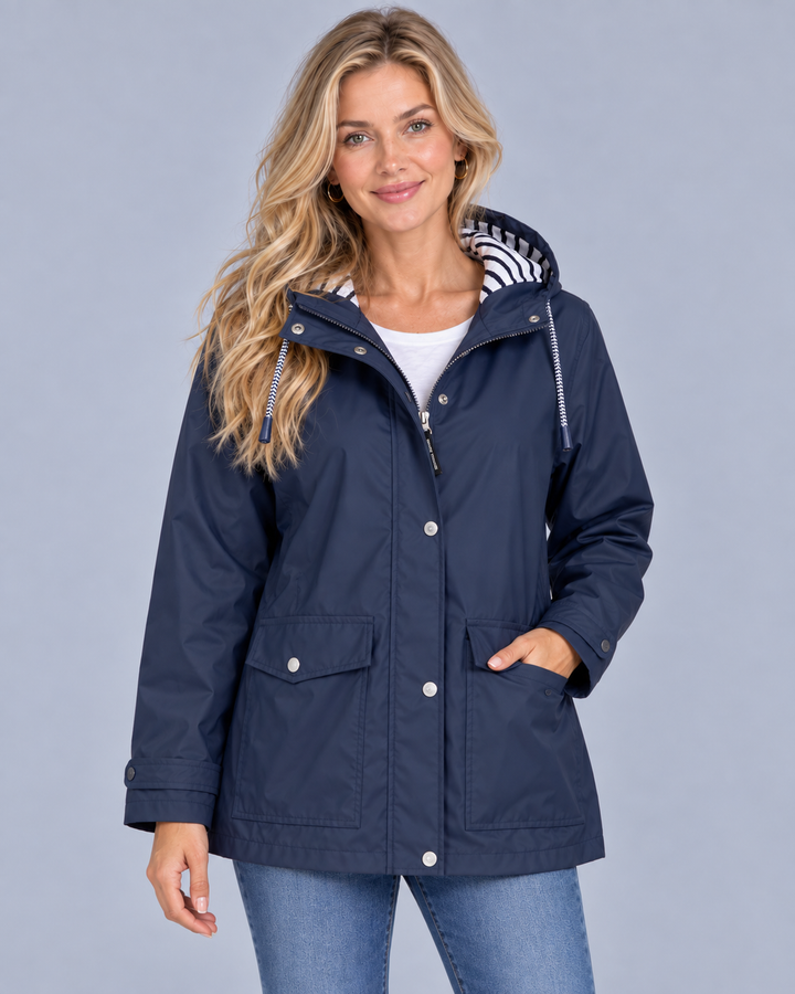Women's Waterproof Rain Jacket | Wind-resistant with Adjustable Hood