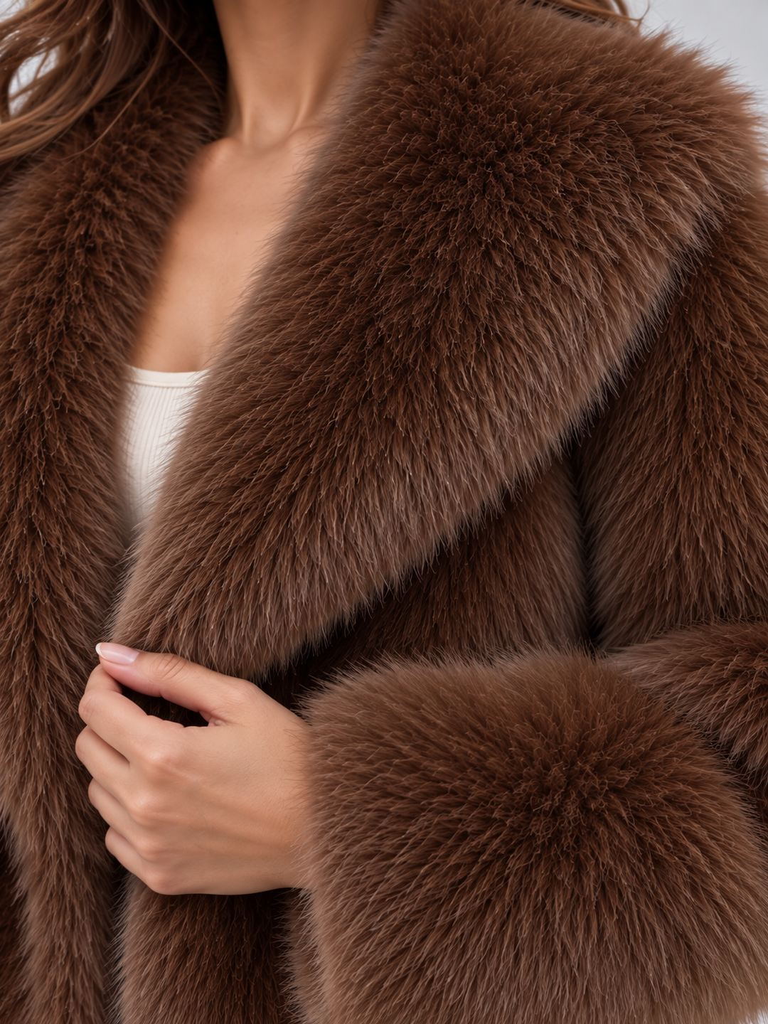 Women's Cropped Faux Fur Jacket