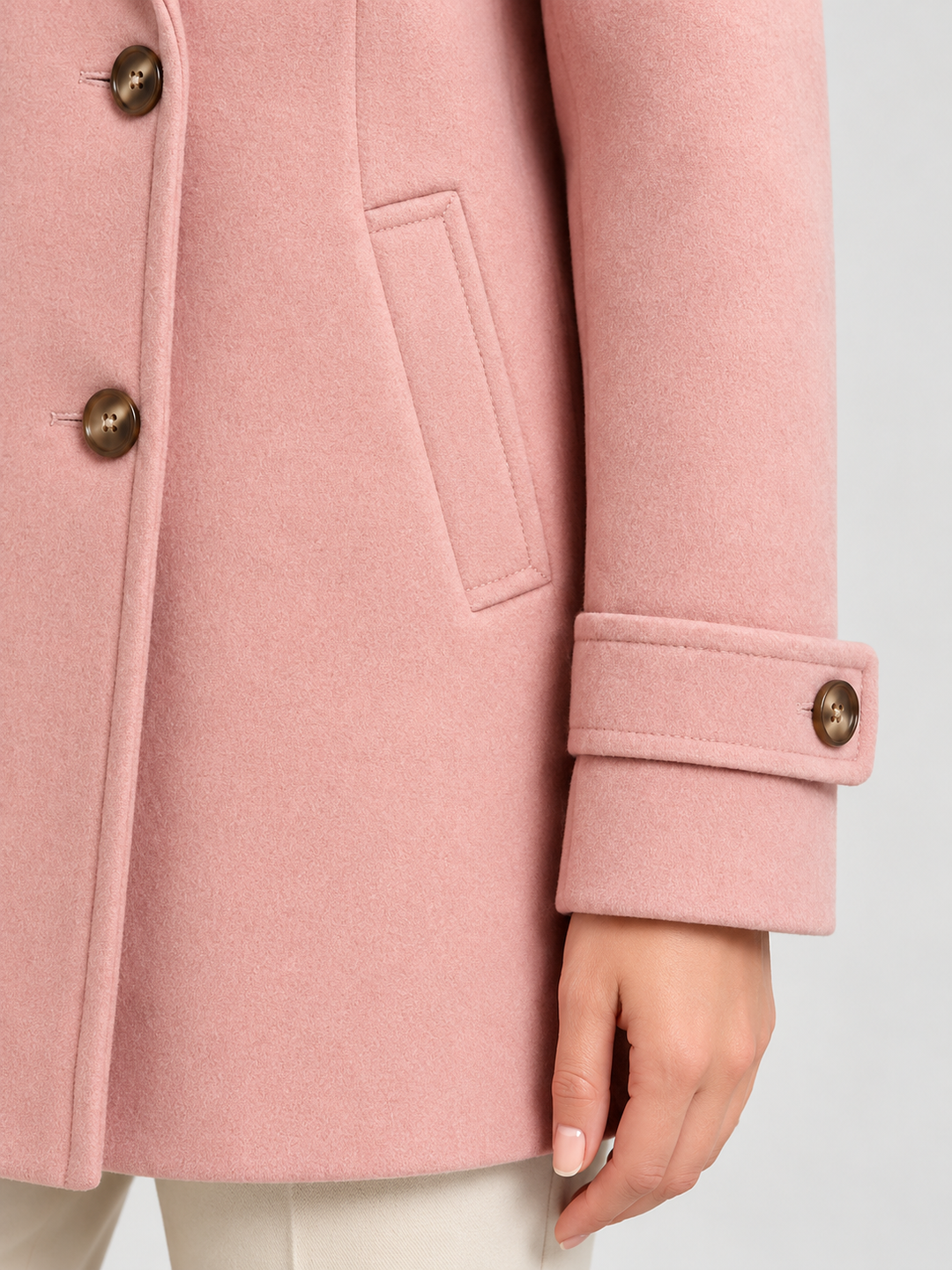 Women's Double Breasted Coat – Short Tailored Fit
