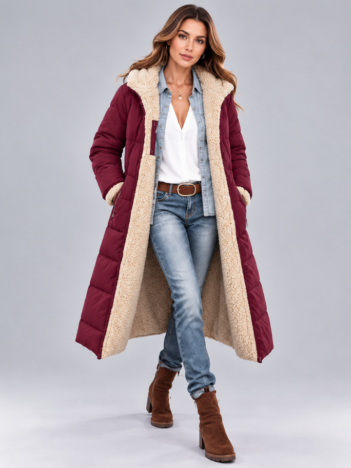 Women's Reversible Teddy Puffer Coat – Longline