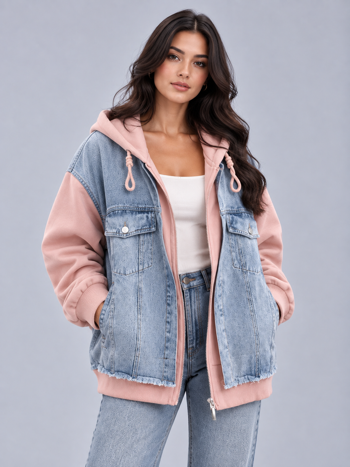 Women's Oversized Hooded Denim Jacket