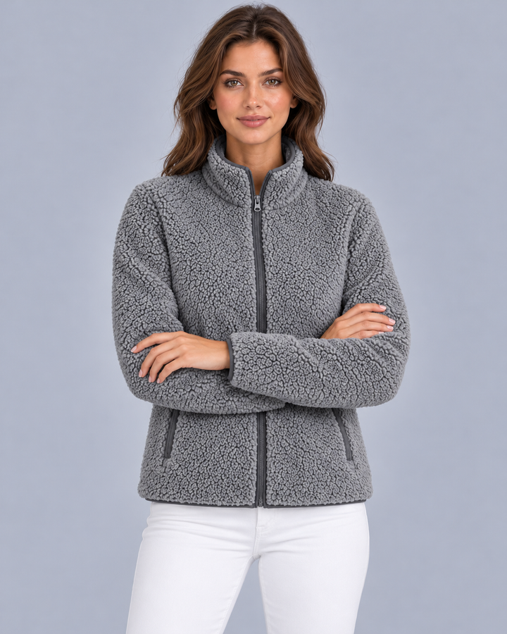 Women's Sherpa Jacket with Zip Pockets