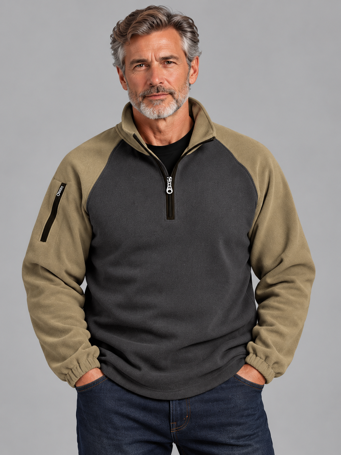 Men's Urban Warm Fleece Quarter-Zip Pullover