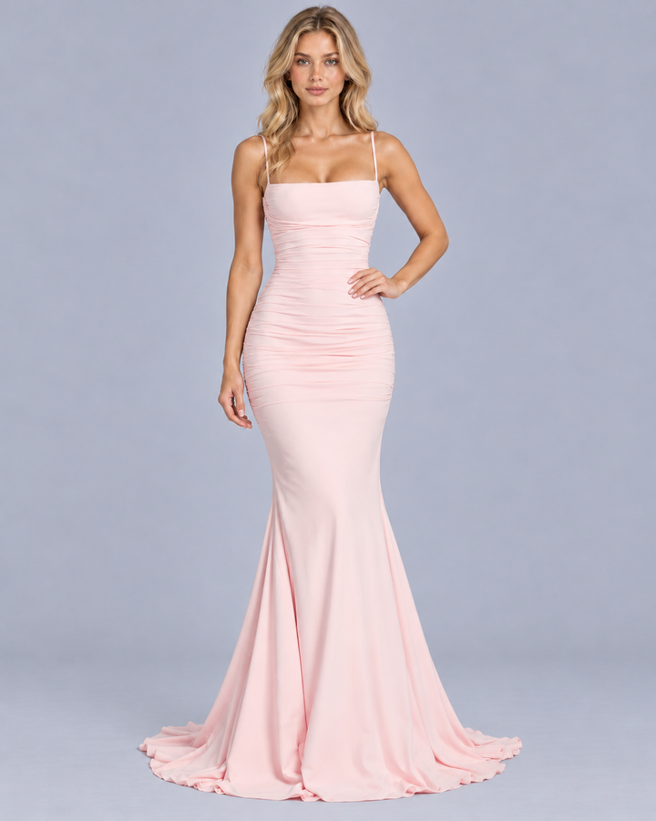 Women's Mermaid Maxi Dress with Spaghetti Straps