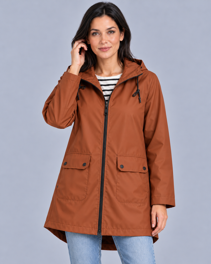 Women's Lightweight Waterproof Rain Jacket with Hood