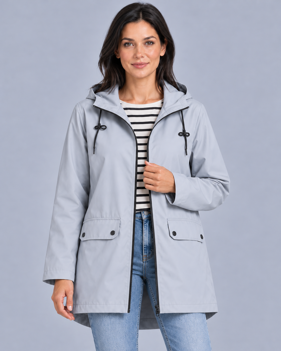Women's Lightweight Waterproof Rain Jacket with Hood