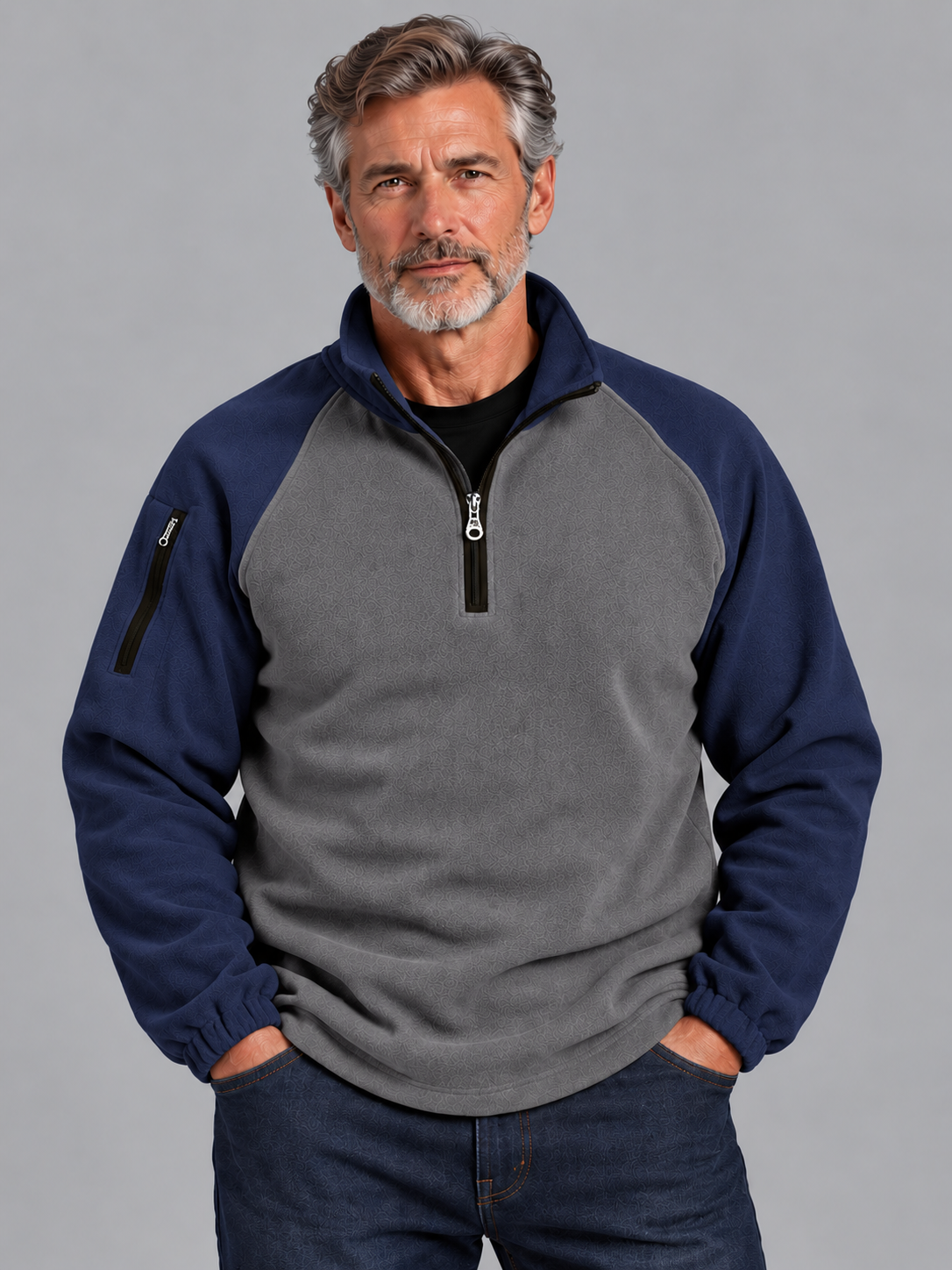 Men's Urban Warm Fleece Quarter-Zip Pullover