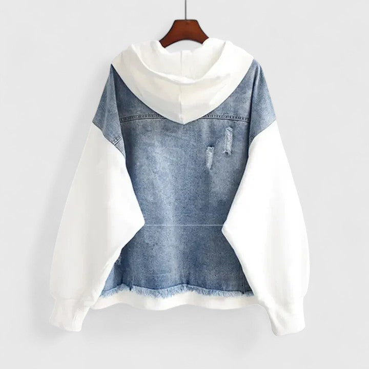 Women's Oversized Hooded Denim Jacket