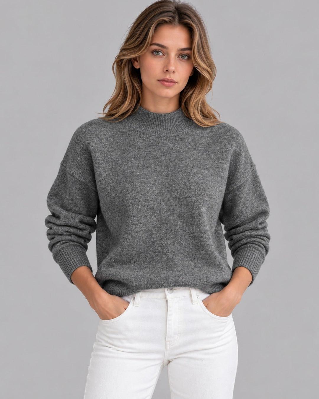 Women's Knitted Roll Neck Jumper