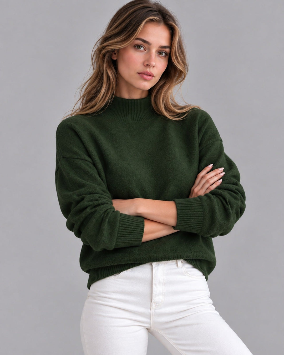 Women's Knitted Roll Neck Jumper