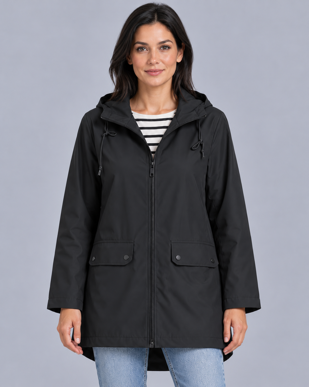 Women's Lightweight Waterproof Rain Jacket with Hood