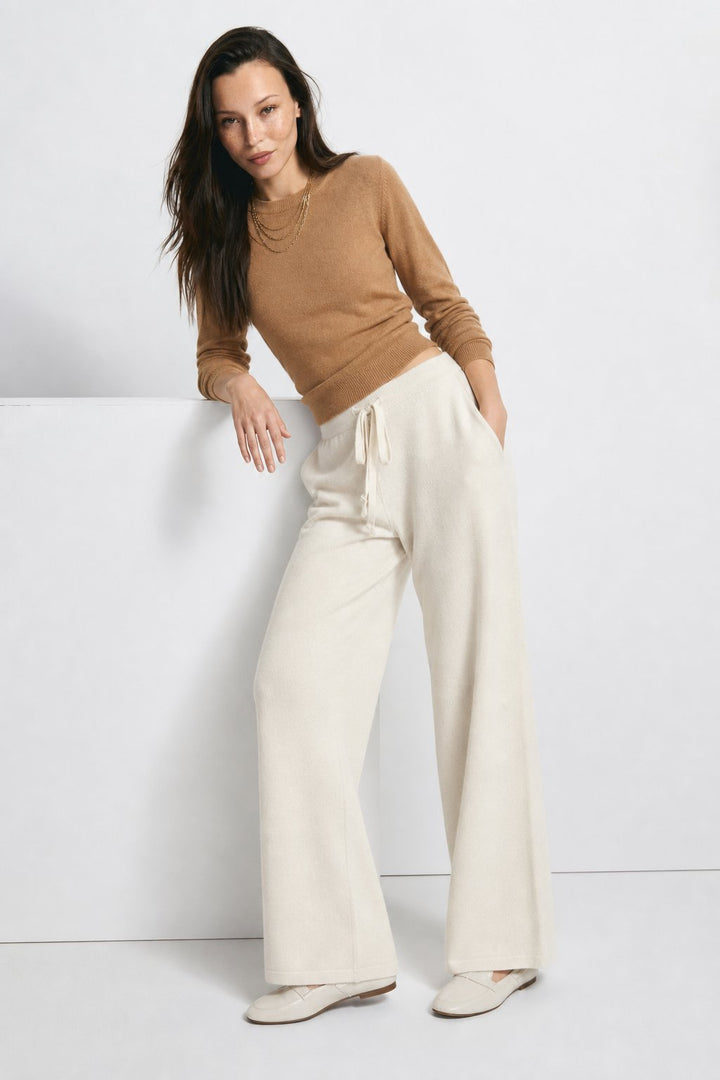 Women's Cashmere Blend Wide Leg Trousers