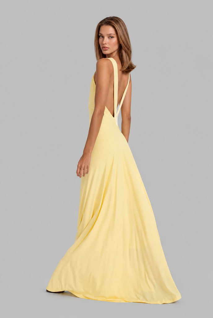 Party Maxi Dress with Satin Straps